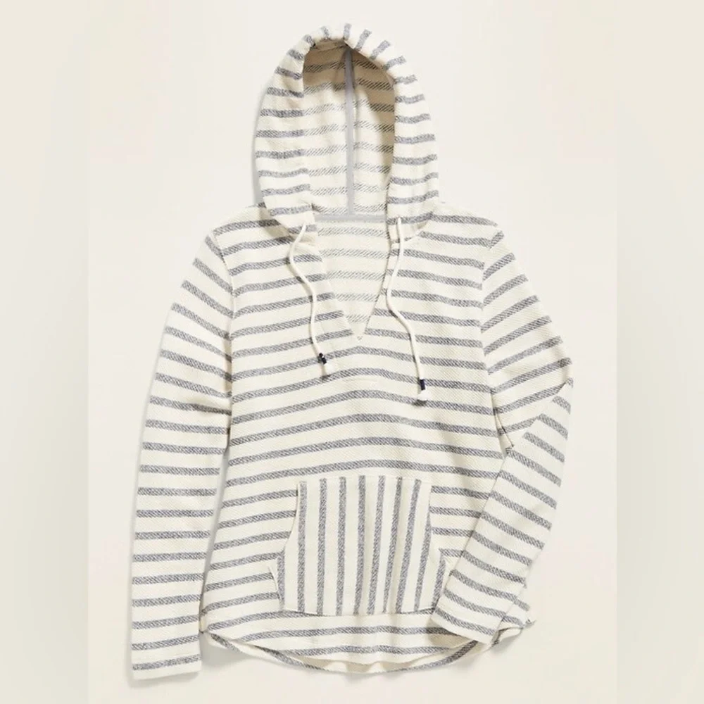 Old Navy Women’s Striped Pullover Hoodie Size Large - Picture 2 of 6